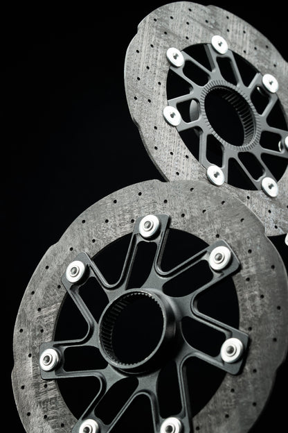 Carbonova carbon ceramic bicycle brake disc front view