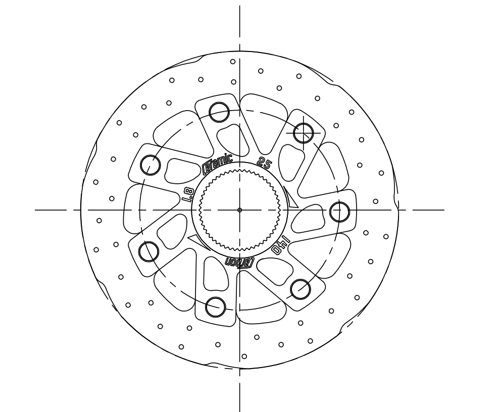 Carbonova downhill carbon-ceramic brake disc concept sketch for future gravity riding platform